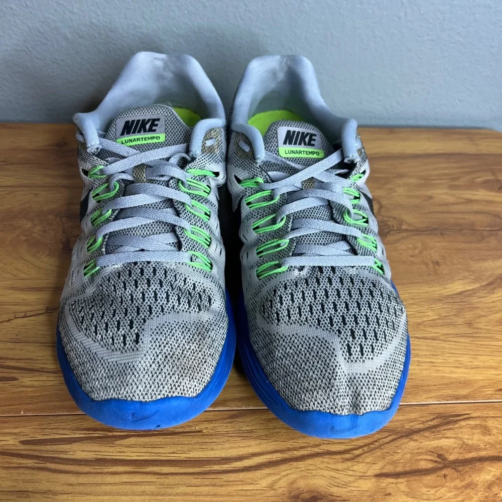Nike LunarTempo Running Shoes Mens‎ Size 10.5 Gray Blue Low Top
